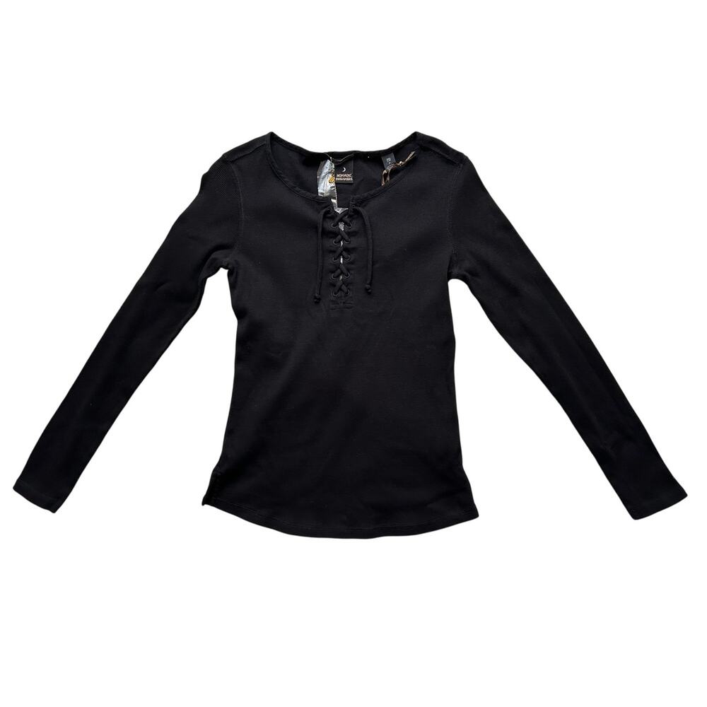 🥶 Scotch & Soda Black Lace Up Henley Size XS